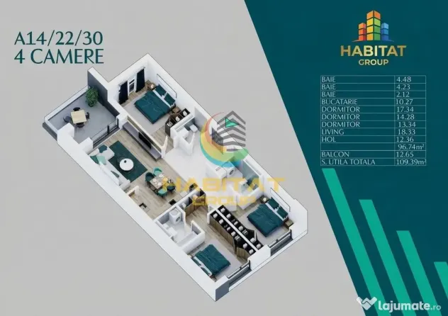 Pallady 4 camere semidecomandat 109 mp ideal familie - Bucuresti (Bucuresti-Ilfov)