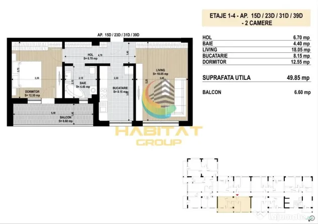 Apartament 2 camere / gata de mutare / Grand Arena - Bucuresti (Bucuresti-Ilfov)