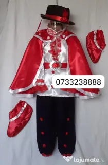 Costum Motanul incaltat pentru copii 4-5-6-7 ani,215 lei