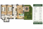 Pallady 3 camere 77 mp + curte 33 mp in bloc tip Boutique 