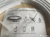 Sina flexibila pentru perdele, culoare alba - 3 metri 