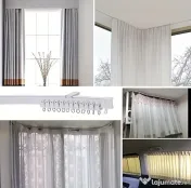 Sina flexibila pentru perdele, culoare alba - 3 metri 