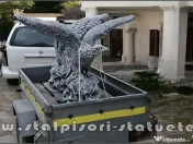 Statuetă vultur, acvilă, șoim, gri patinat, model S35. 