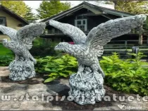 Statuetă vultur, acvilă, șoim, gri patinat, model S35.