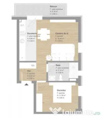Apartament de 2 camere, finisat, 54 mp, tva inclus zona Tine