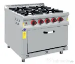 Aragaze inox profesionale cu 2, 3, 4 focuri cu cuptor