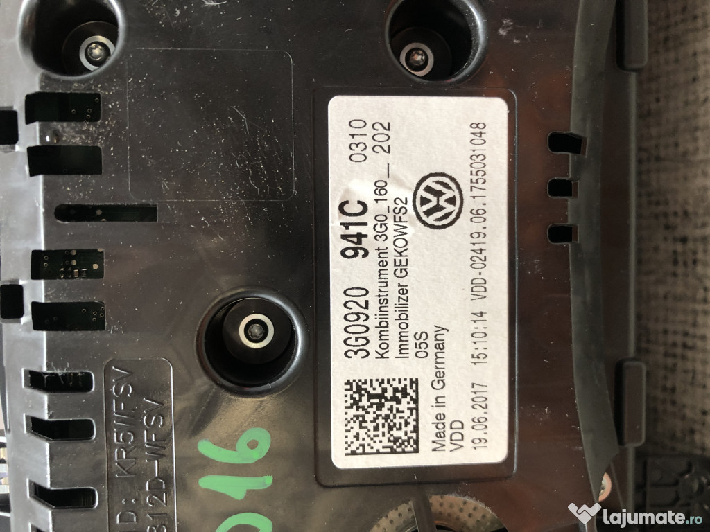 Ceasuri Bord UK Volkswagen Passat B8 Break 1.6 2016