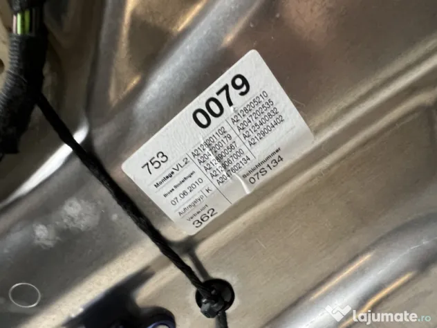 Macara geam stanga fata Mercedes E-Class 2012