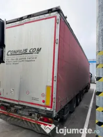 Semiremorci prelată și box și cap tractor