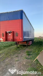 Semiremorci prelată și box și cap tractor 