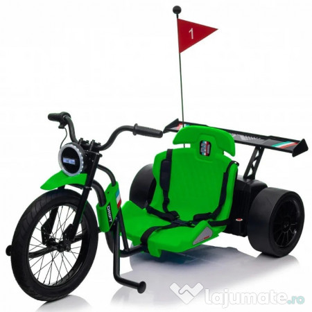 Motocicleta electrica, Kinderauto Drift-Trike, 500W, 24V 10Ah Green