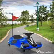 Kart electric Kinderauto BJSX2328 180W 24V cu CASCA, Genunchiere 