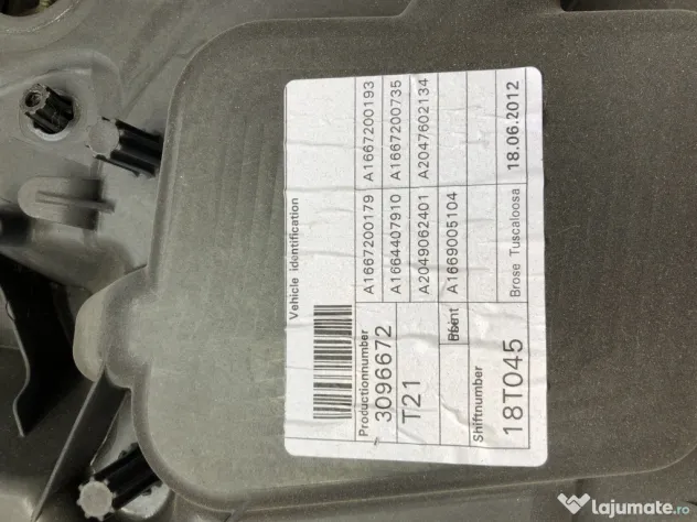 Macara geam stanga fata Mercedes ML 2012
