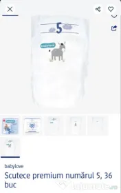 Scutece babylove premium, numărul 5, 36 buc. 10 - 16 kg