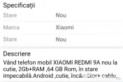 Telefon mobil Xiaomi redmi 9a 