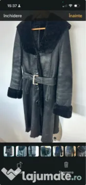 Cojocel din blana naturala negru