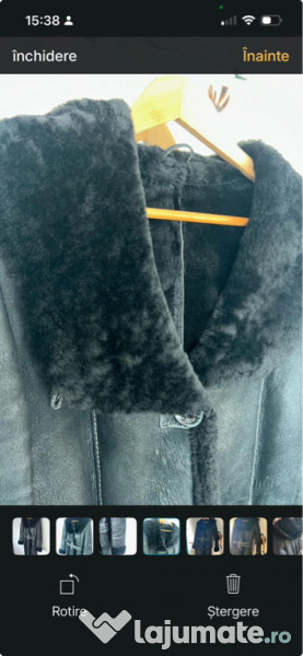 Cojocel din blana naturala negru