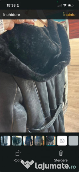 Cojocel din blana naturala negru