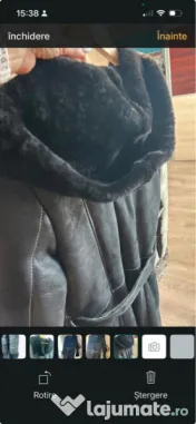 Cojocel din blana naturala negru