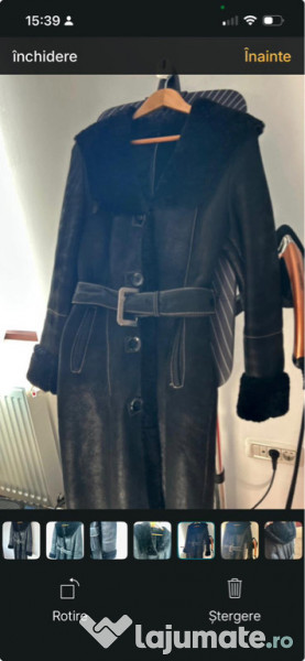 Cojocel din blana naturala negru