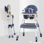 Scaun de masa si joaca pentru copii Kinderplay blue 