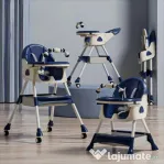 Scaun de masa si joaca pentru copii Kinderplay blue