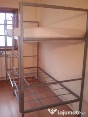 Ansambluri 2 Paturi etajate - culoare Negru sau Gri 