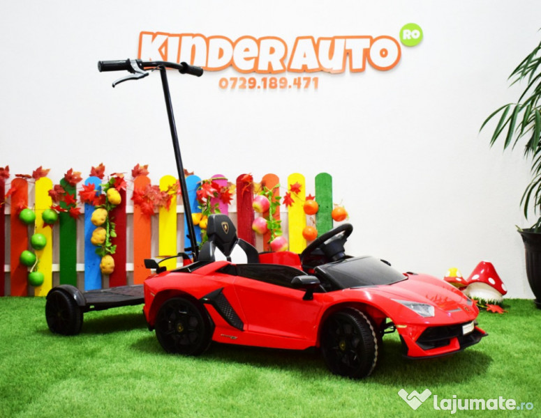 Masinuta electrica Lamborghini Aventador SVJ + HOVERBOARD