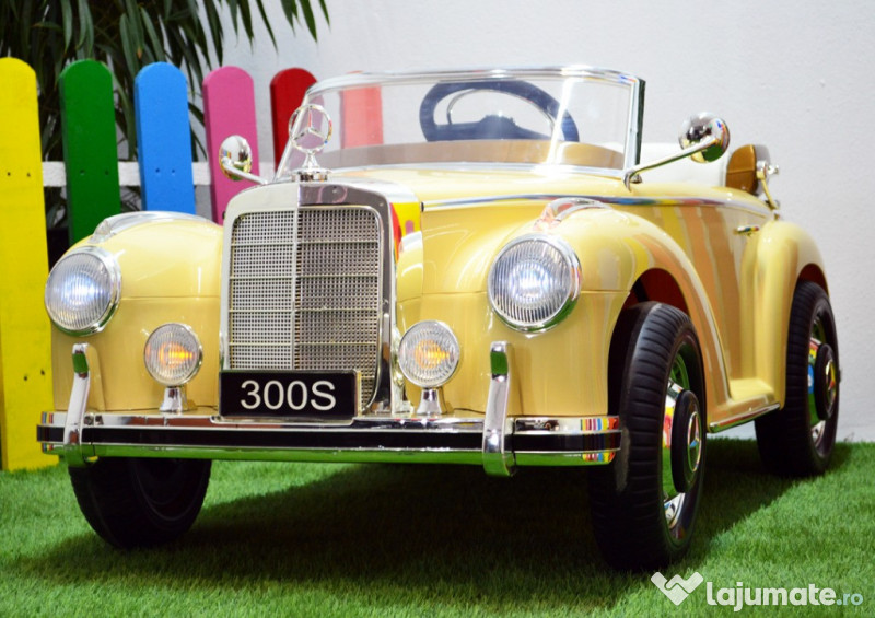 Masinuta electrica Mercedes 300S 12V 2x45W PREMIUM #Bej