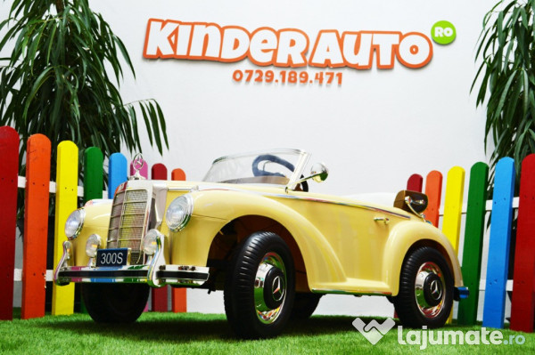 Masinuta electrica Mercedes 300S 12V 2x45W PREMIUM #Bej