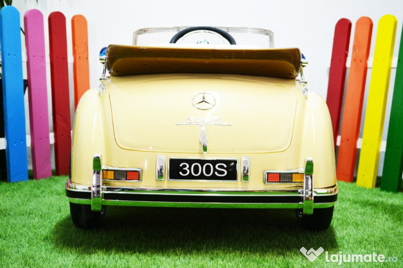 Masinuta electrica Mercedes 300S 12V 2x45W PREMIUM #Bej