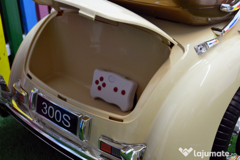 Masinuta electrica Mercedes 300S 12V 2x45W PREMIUM #Bej