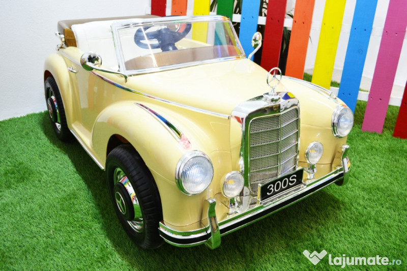 Masinuta electrica Mercedes 300S 12V 2x45W PREMIUM #Bej