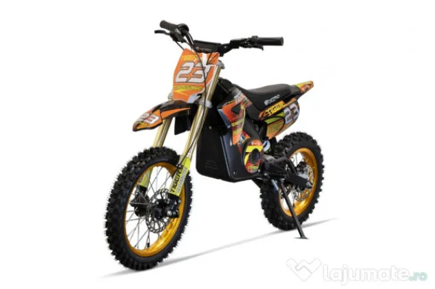 Motocicleta electrica Eco Tiger 1500W 14/12 48V 14Ah Lithiu portocaliu