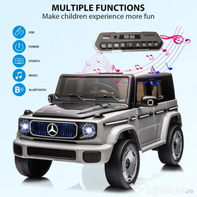 Masinuta electrica pentru copii, Mercedes EQG 4x 35W 12V 9Ah