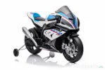 Motocicleta electrica BMW HP4 2x 45W 12V cu roti moi, scaun tapitat