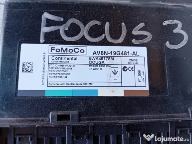 Calculator confort Ford Focus 3