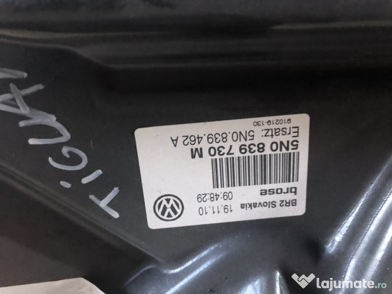Macara geam dreapta spate Volkswagen Tiguan 2010