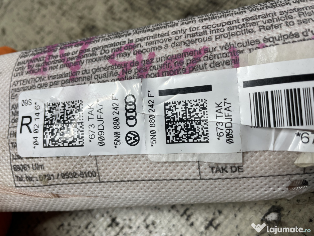 Airbag scaun dreapta fata Volkswagen Tiguan 2013