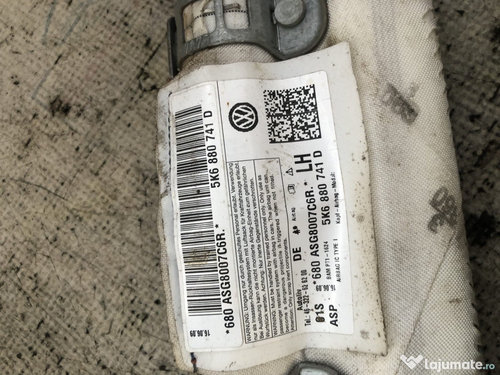 Airbag cortina stanga Volkswagen Golf 6 Hatchback 2012