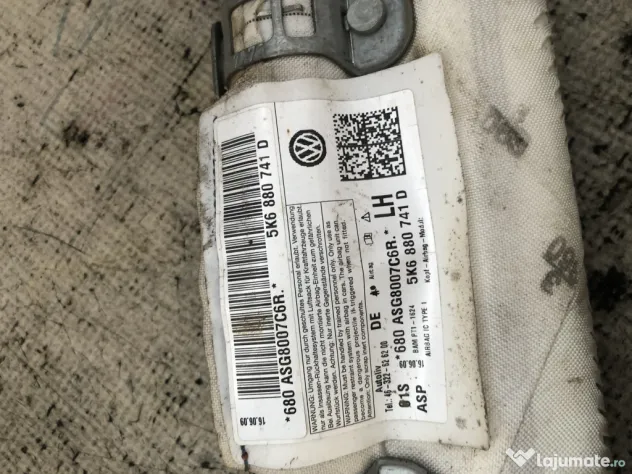 Airbag cortina stanga Volkswagen Golf 6 Hatchback 2012