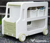 Organizator de jucării Kinderplay tip autobuz, multifuncțional Green 