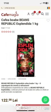 Cafea boabe, Esplendida 100% Arabica, Beans Republic, 1 kg 