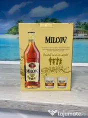 Zarea coniac milcov 5 *, 0.5 l, alc 28 %, pachet cu 2 pahare 