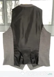 Vestă de costum Slim Fit H&M gri, mărime 36 (S/M) 