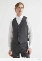 Vestă de costum Slim Fit H&M gri, mărime 36 (S/M) 