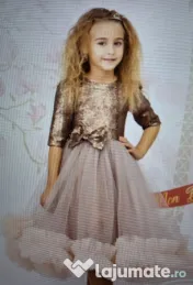 Rochie de ocazie pentru fete cu volane SELENA - Mon bebe (9 - 10 ani) 