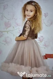 Rochie de ocazie pentru fete cu volane SELENA - Mon bebe (9 - 10 ani) 