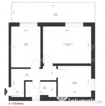 Apartament 3 camere, 53 mp utili+ 17 mp grădină, zona Ghir