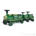 Trenulet electric cu 2 vagone pt. 4 copii SX1919 4x 45W 12V 14ah Green